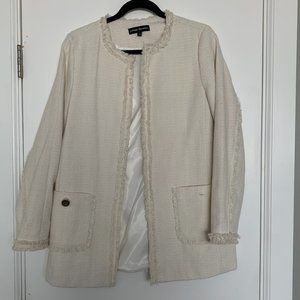 Catherine Malandrino Tweed White Blazer